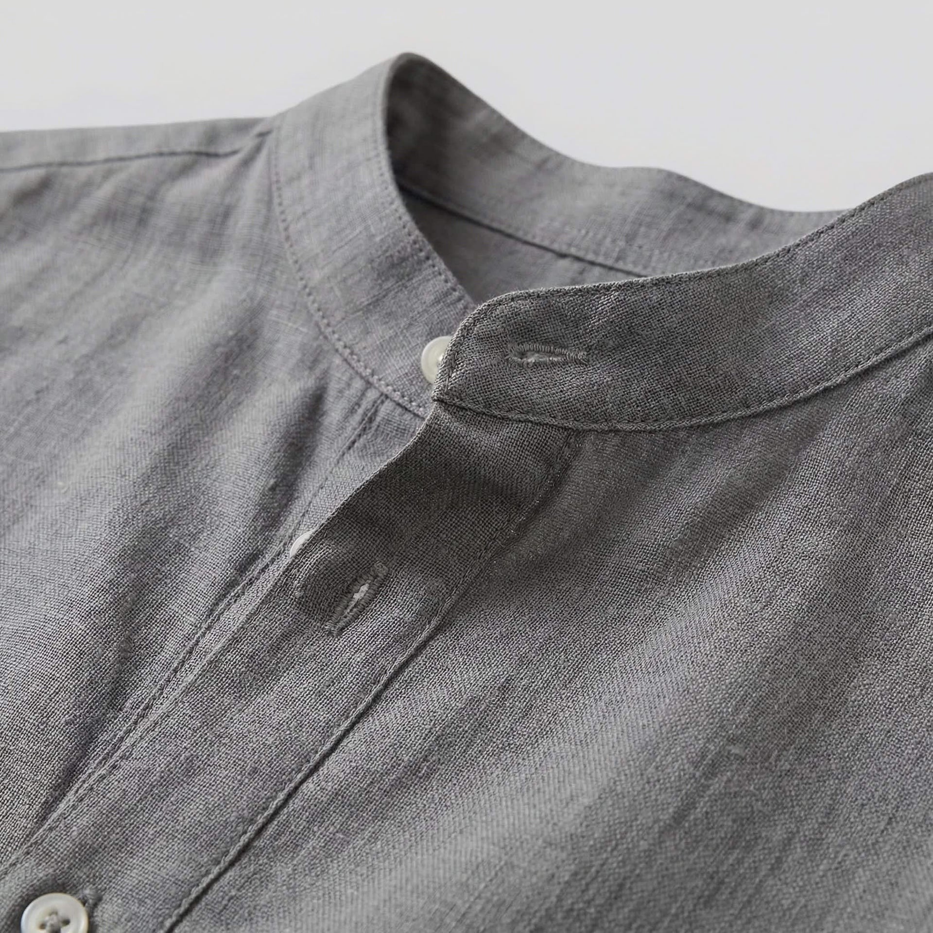 Herren Stehkragenhemd Comfort Fit mit halber Knopfleiste | Hubert