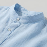 Herren Stehkragenhemd Comfort Fit mit halber Knopfleiste | Hubert