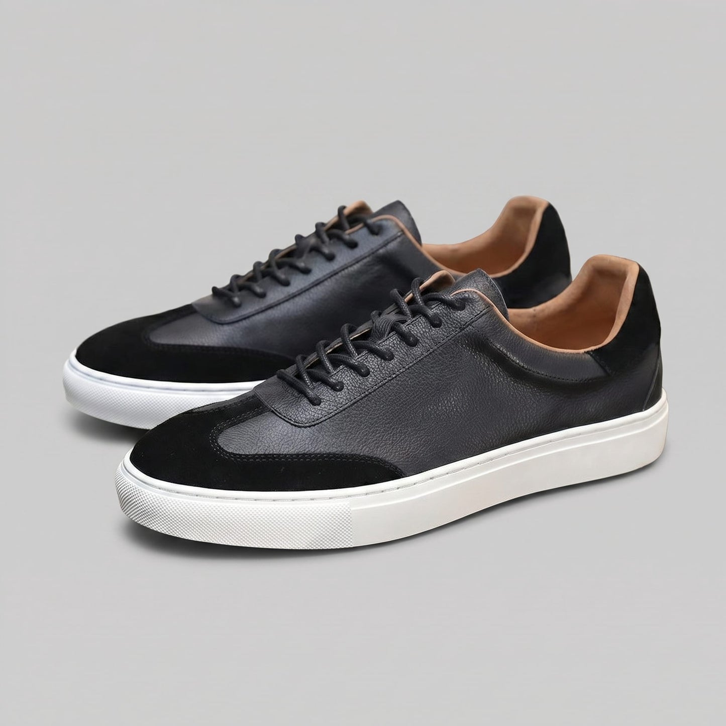 Herren Ledersneaker mit Wildlederkappe | Meinolf_11