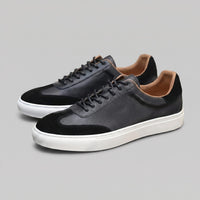 Herren Ledersneaker mit Wildlederkappe | Meinolf
