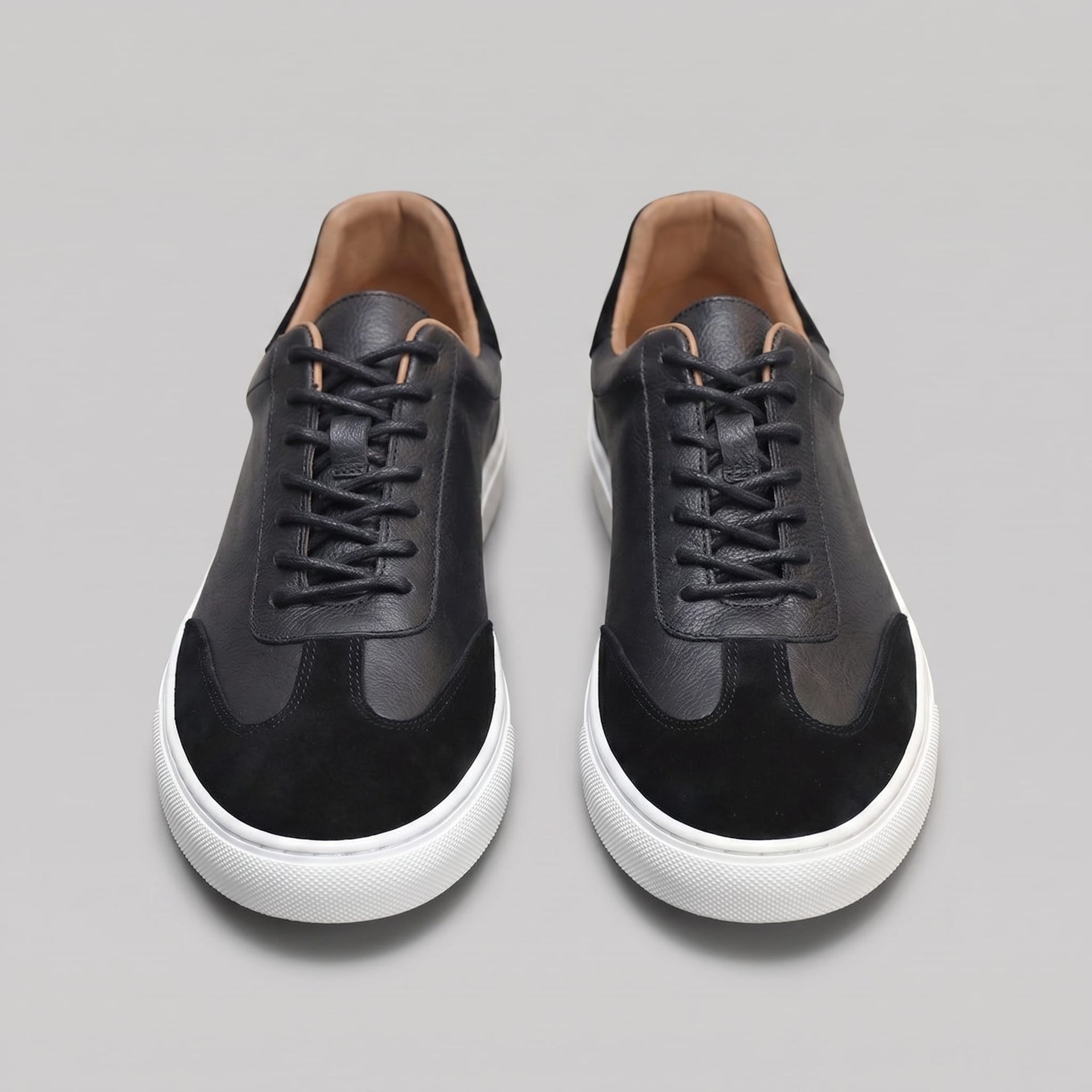 Herren Ledersneaker mit Wildlederkappe | Meinolf
