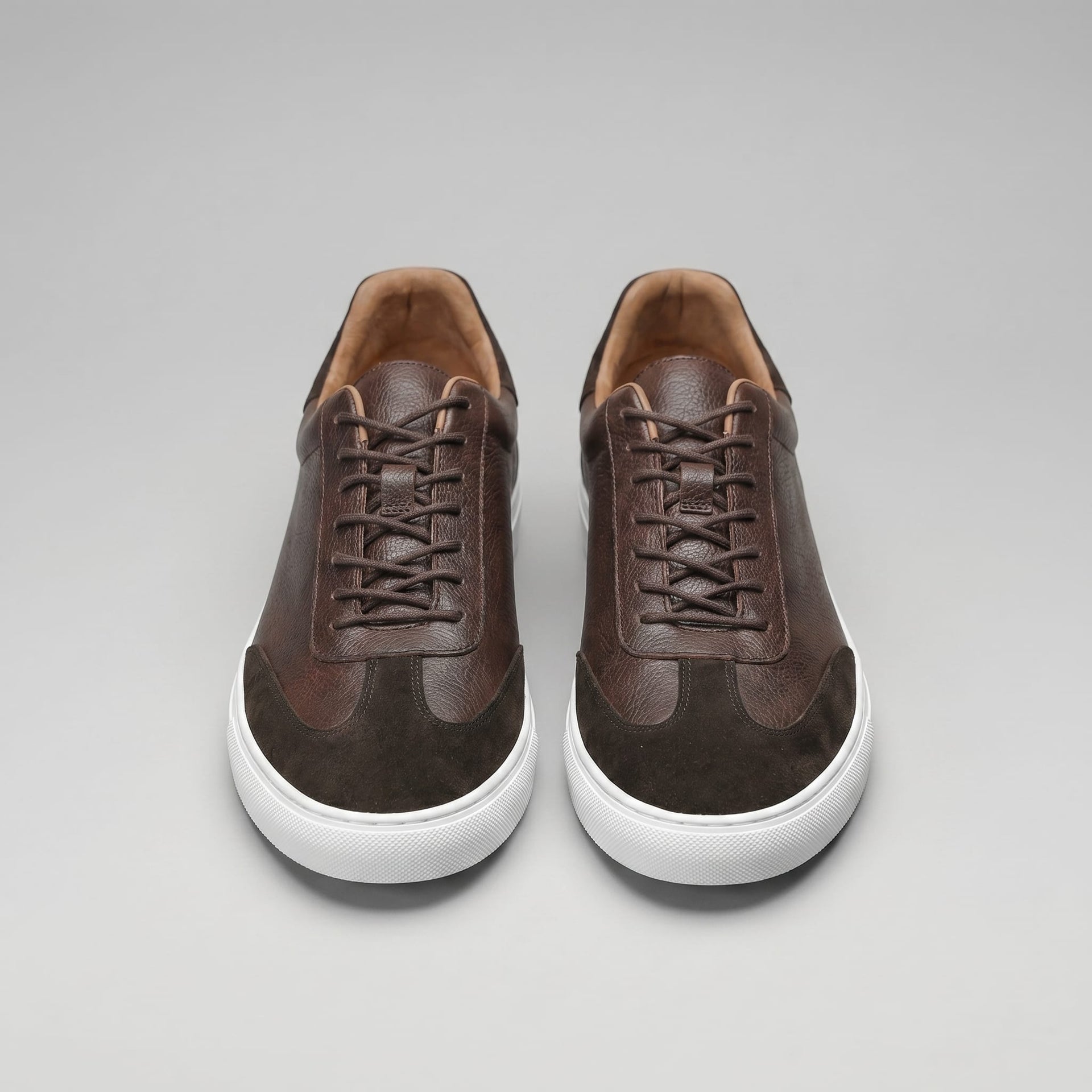 Herren Ledersneaker mit Wildlederkappe | Meinolf