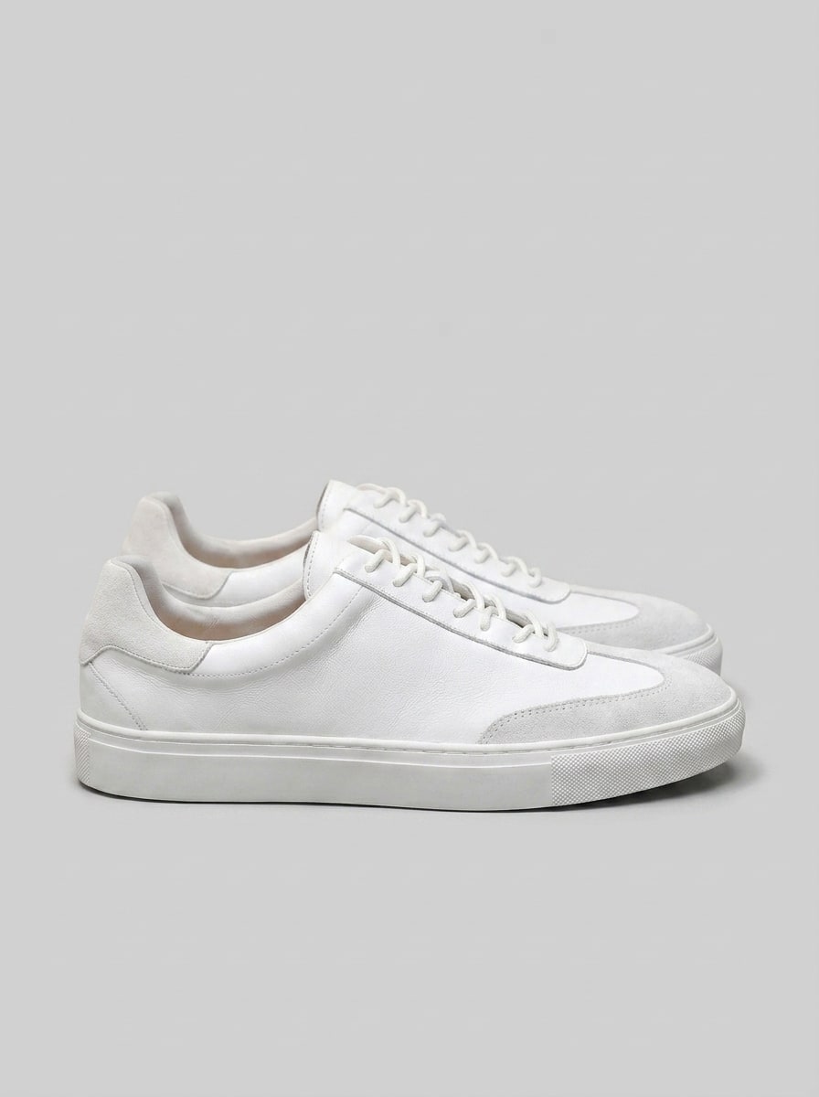 Herren Ledersneaker mit Wildlederkappe | Meinolf