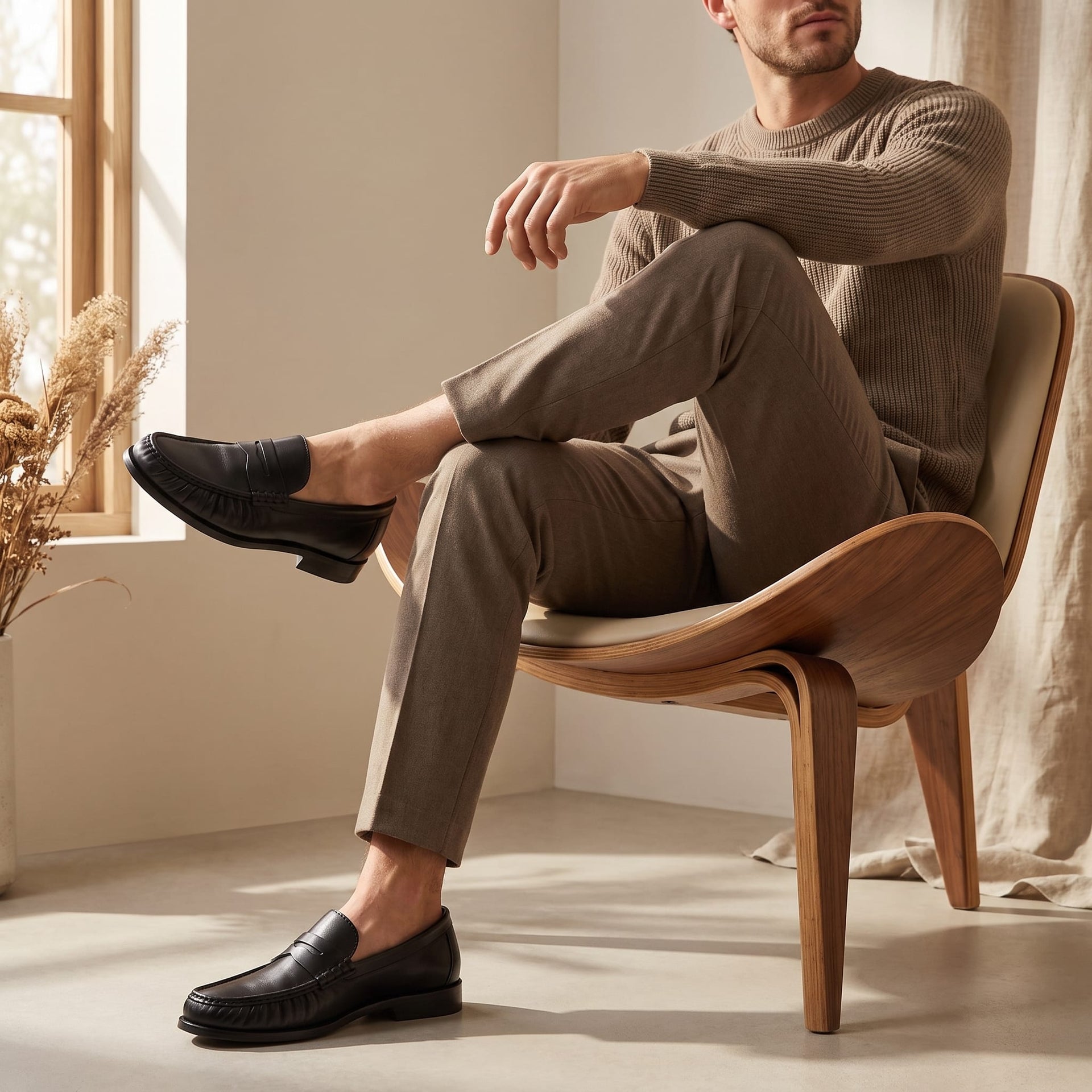 Herren Mikrofaser-Loafer in Wildlederoptik | Hubertus
