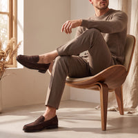 Herren Mikrofaser-Loafer in Wildlederoptik | Hubertus