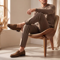 Herren Mikrofaser-Loafer in Wildlederoptik | Hubertus