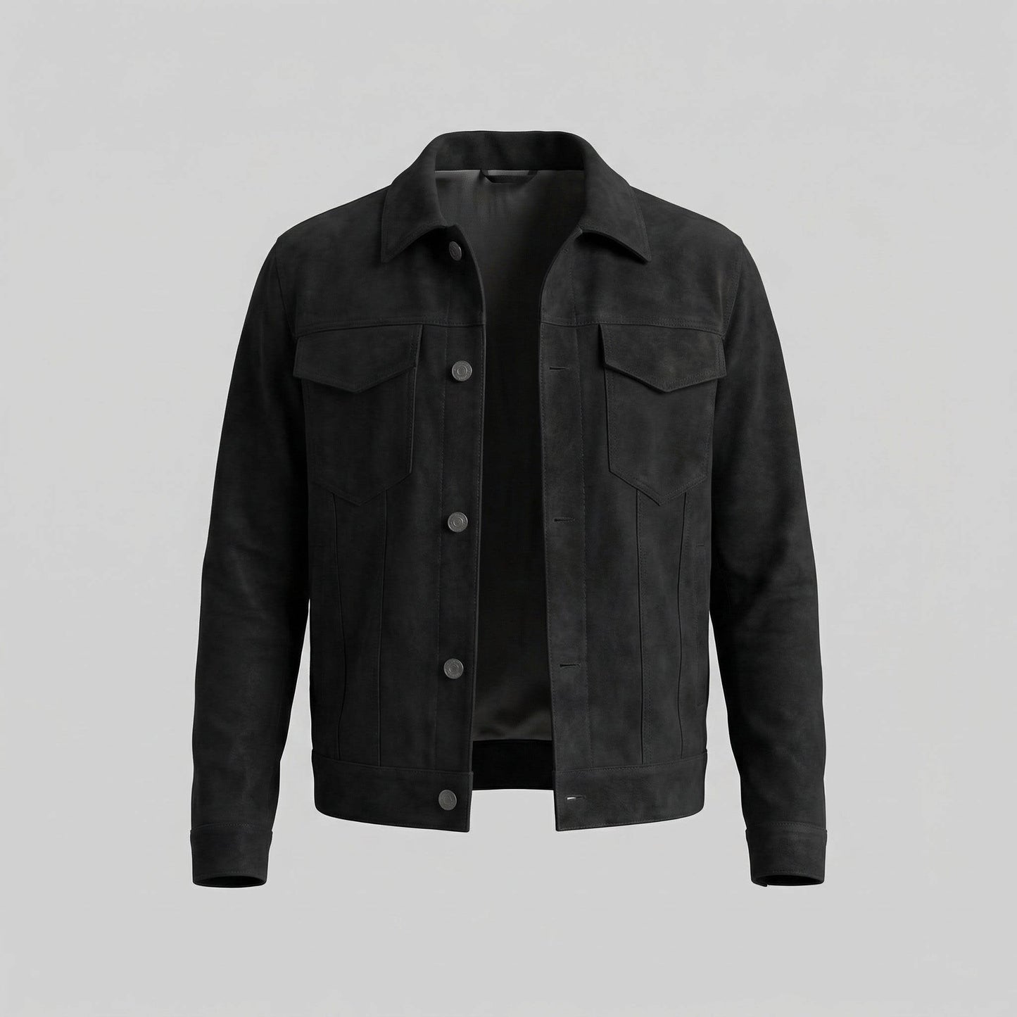 Herren Hemdjacke in Wildlederoptik mit Brusttaschen | Erich_10