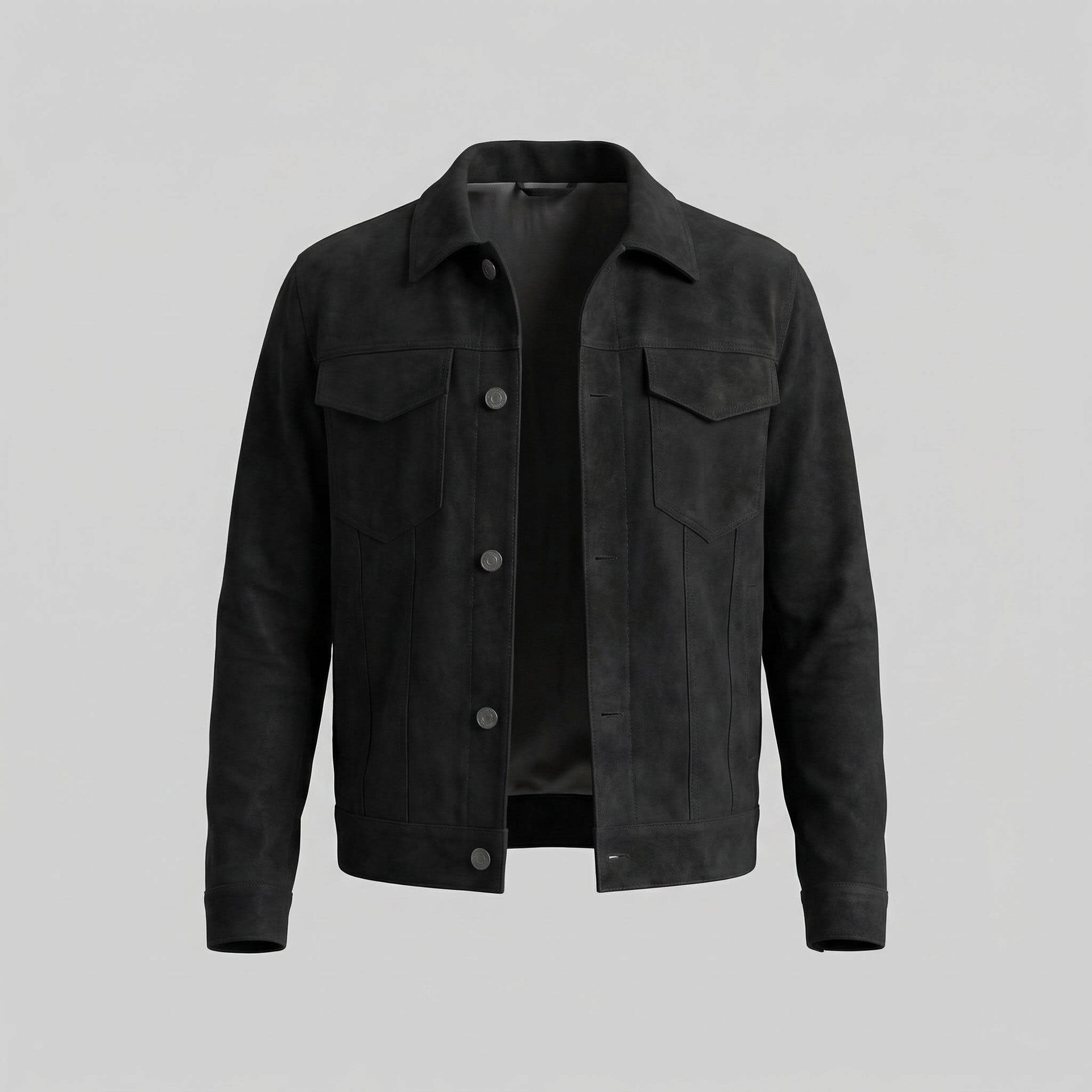 Herren Hemdjacke in Wildlederoptik mit Brusttaschen | Erich