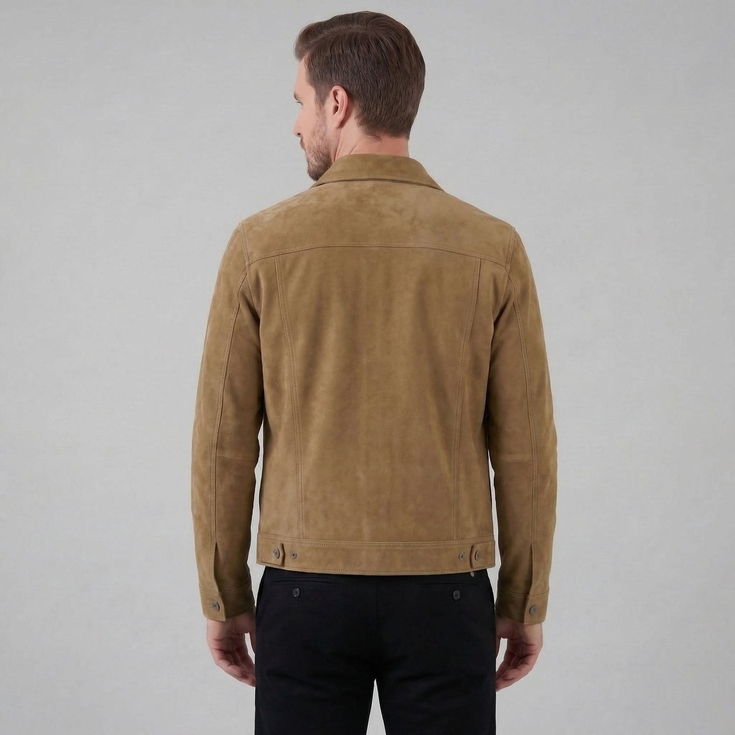 Herren Hemdjacke in Wildlederoptik mit Brusttaschen | Erich_12