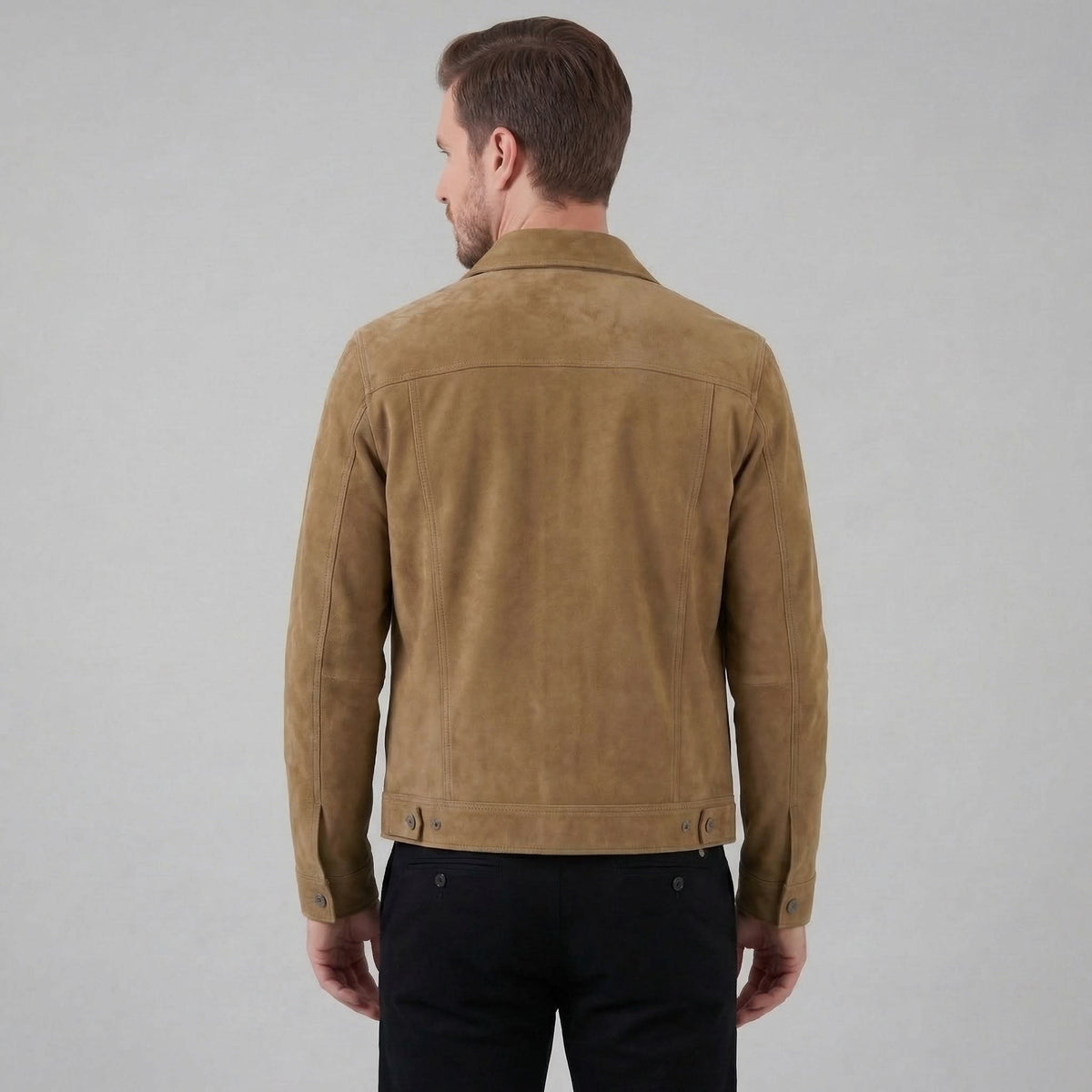 Herren Hemdjacke in Wildlederoptik mit Brusttaschen | Erich