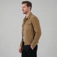 Herren Hemdjacke in Wildlederoptik mit Brusttaschen | Erich