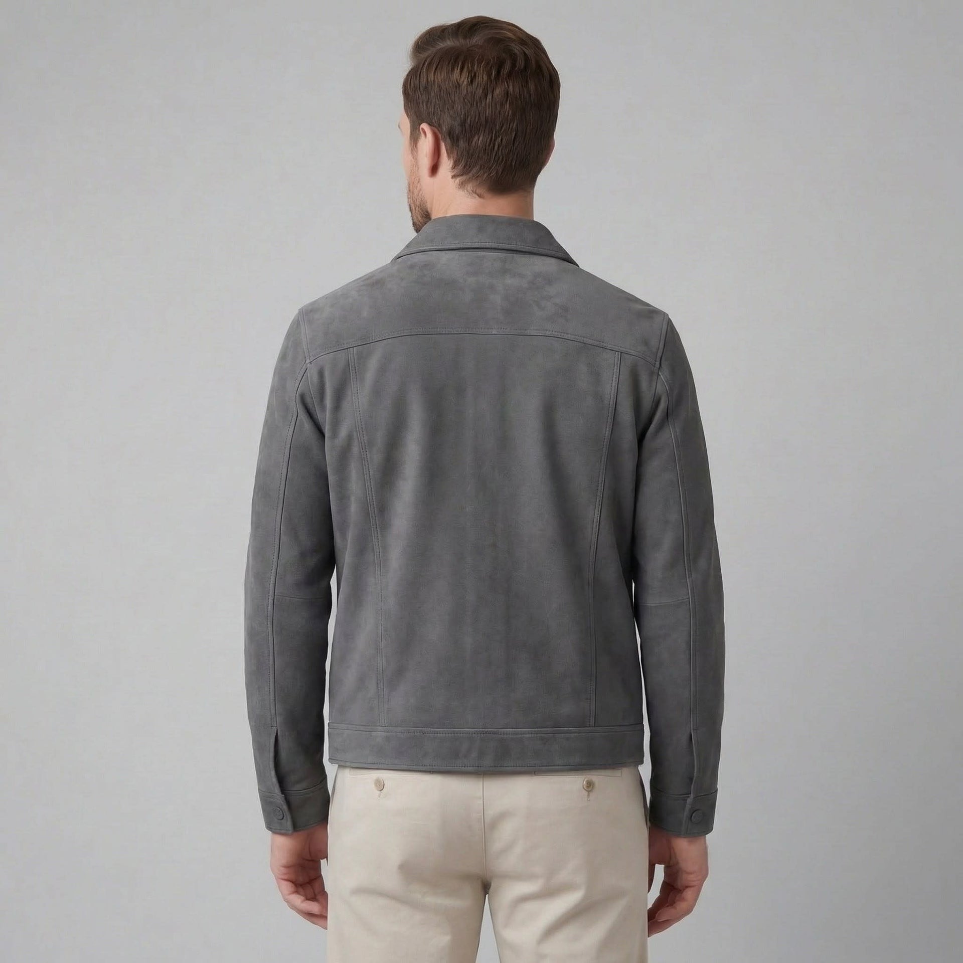 Herren Hemdjacke in Wildlederoptik mit Brusttaschen | Erich
