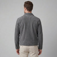 Herren Hemdjacke in Wildlederoptik mit Brusttaschen | Erich