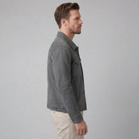 Herren Hemdjacke in Wildlederoptik mit Brusttaschen | Erich