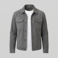 Herren Hemdjacke in Wildlederoptik mit Brusttaschen | Erich