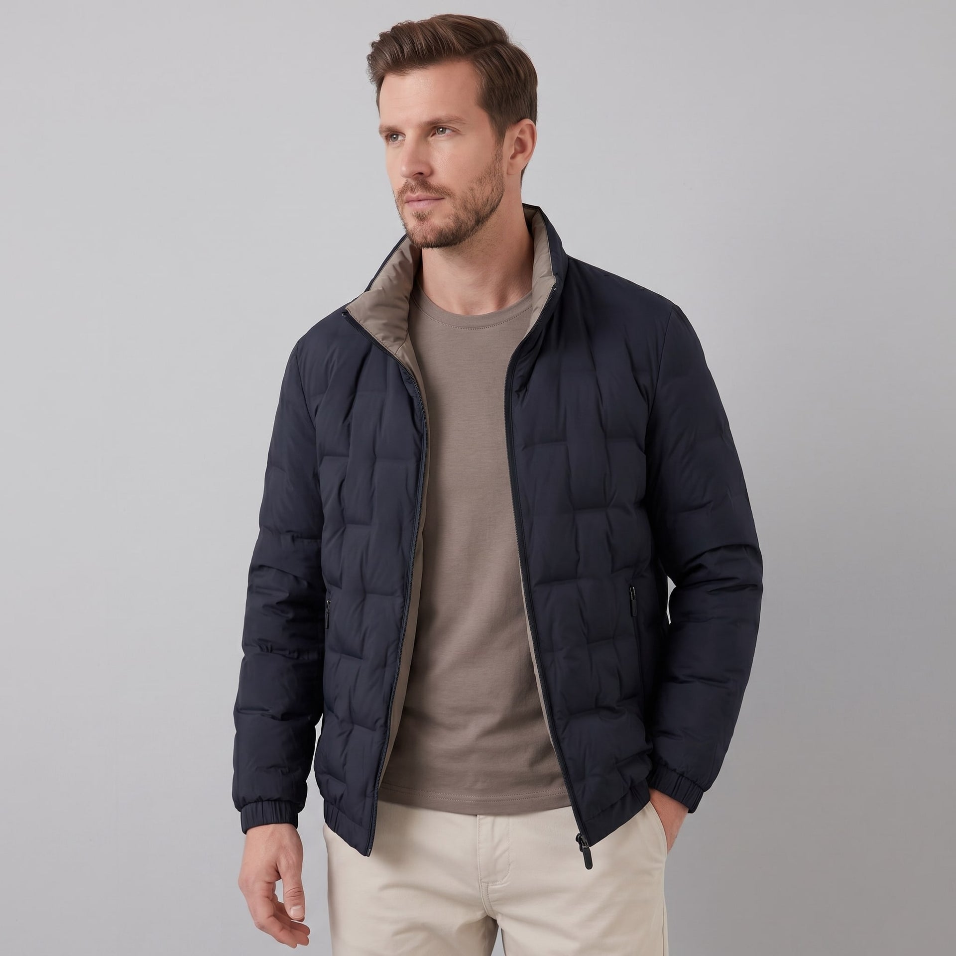 Herren Daunenjacke mit Stehkragen | Viktor