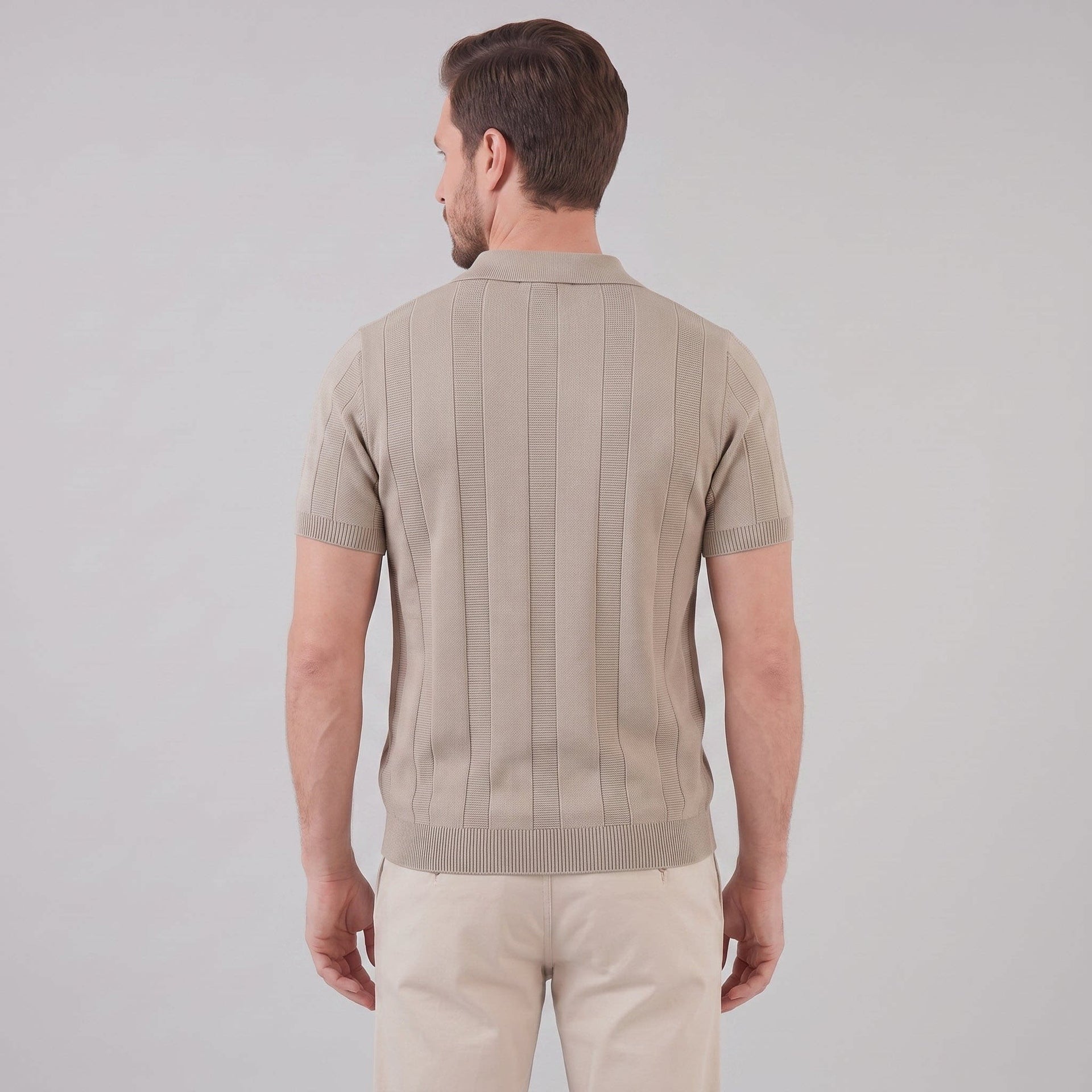 Herren Strickpolo mit Strukturmuster | Magnus