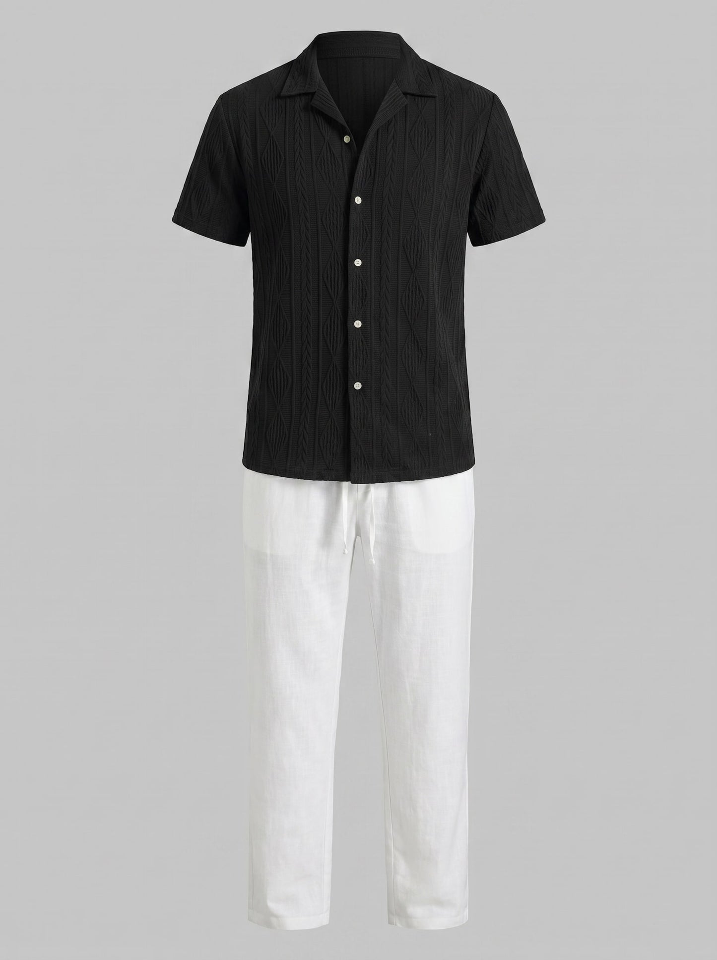 Herren Strickset mit Kubakragen und Hose | Burkhard_10