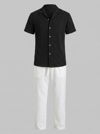 Herren Strickset mit Kubakragen und Hose | Burkhard