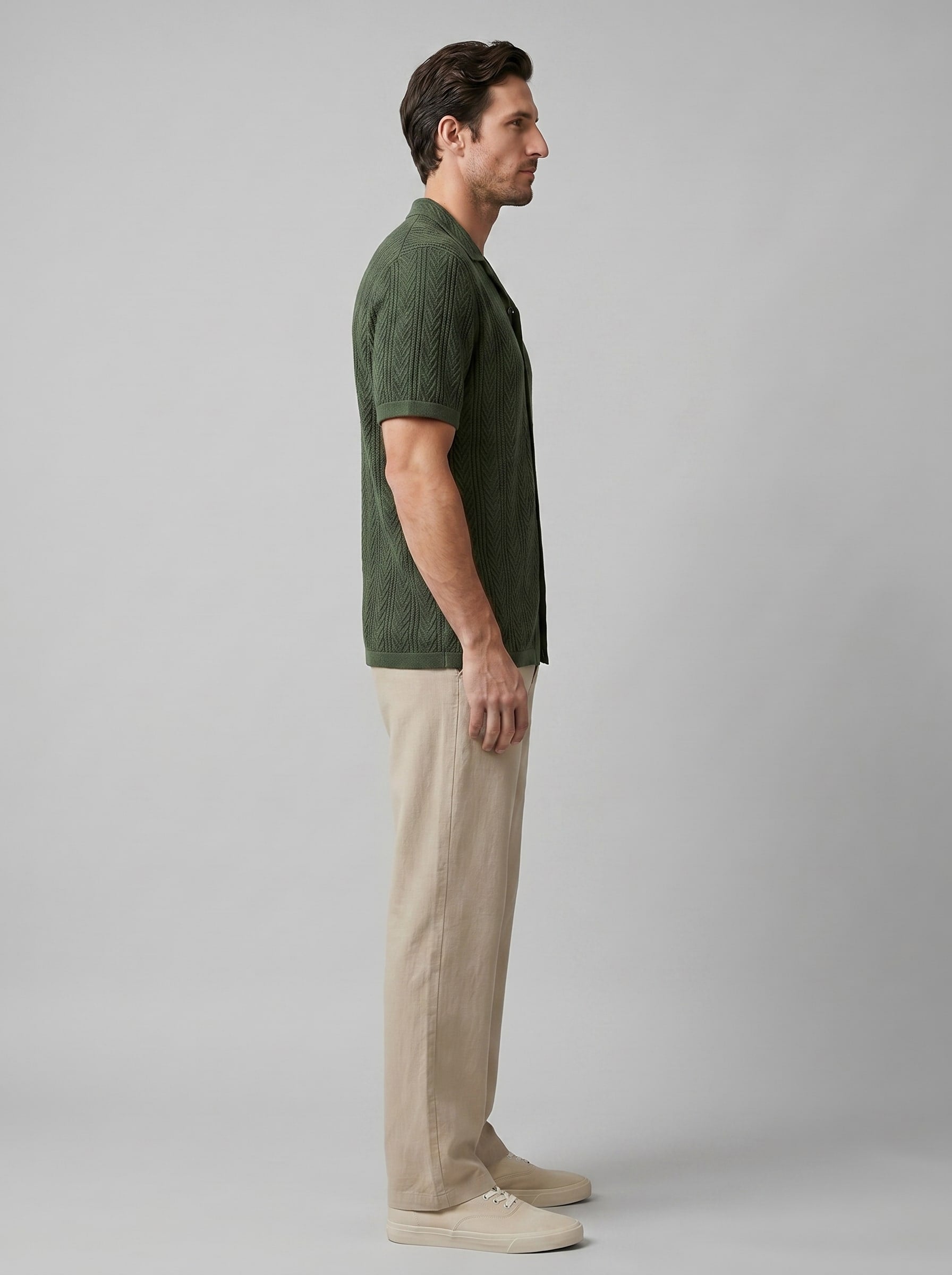 Herren Strickset mit Kubakragen und Hose | Burkhard