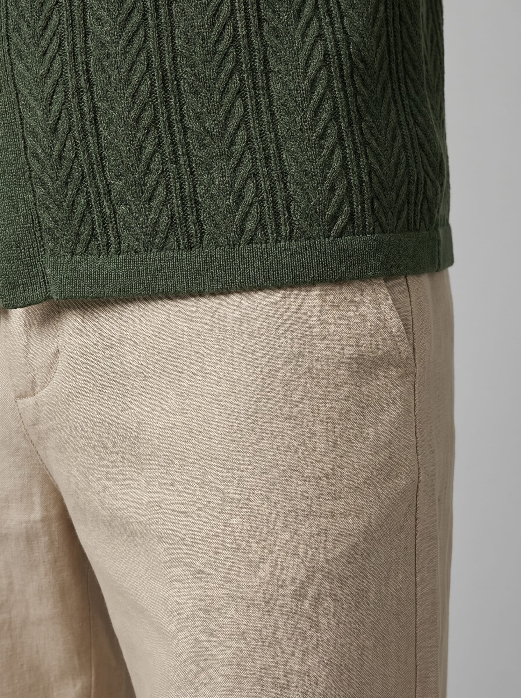 Herren Strickset mit Kubakragen und Hose | Burkhard