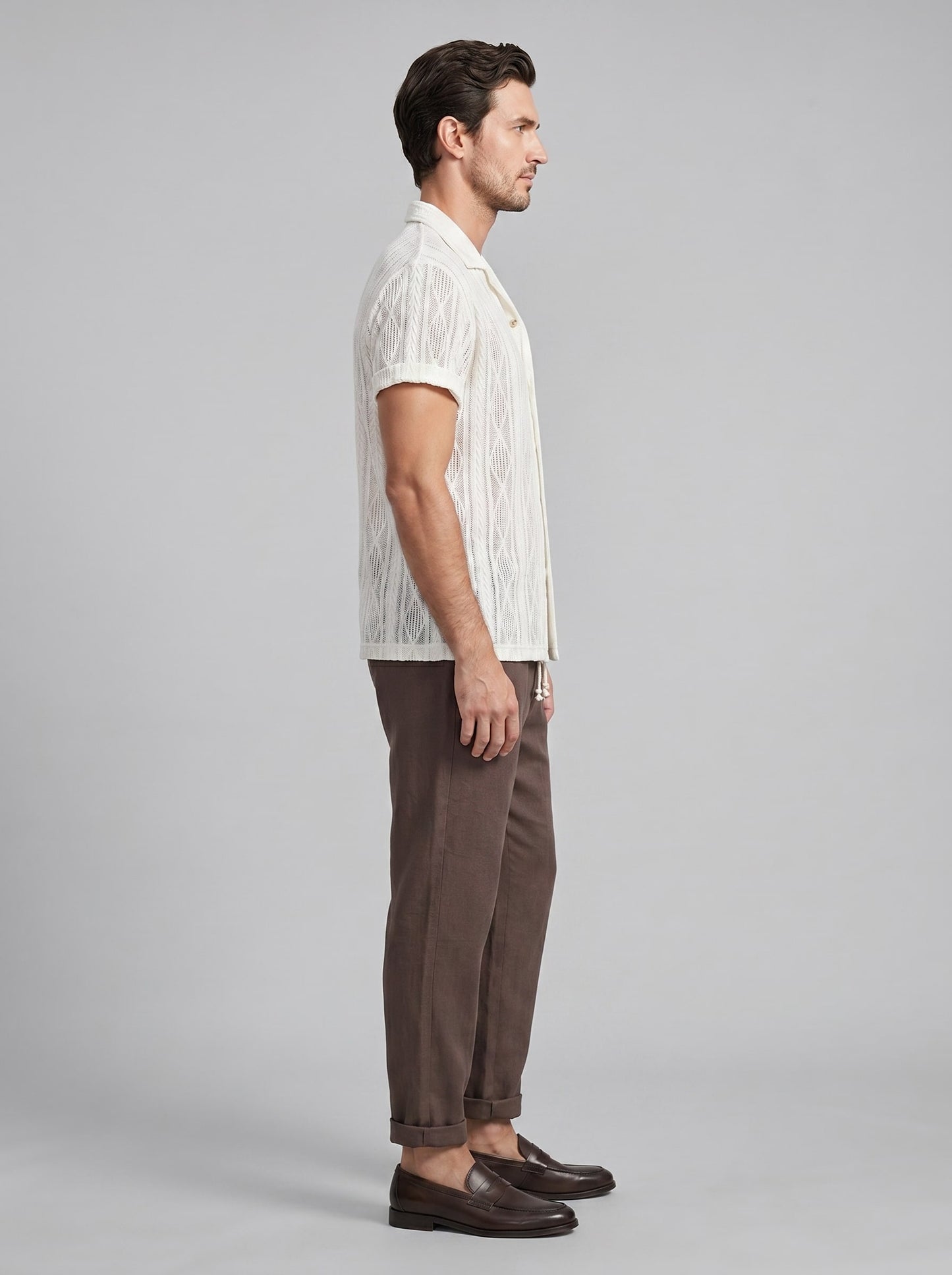 Herren Strickset mit Kubakragen und Hose | Burkhard_17