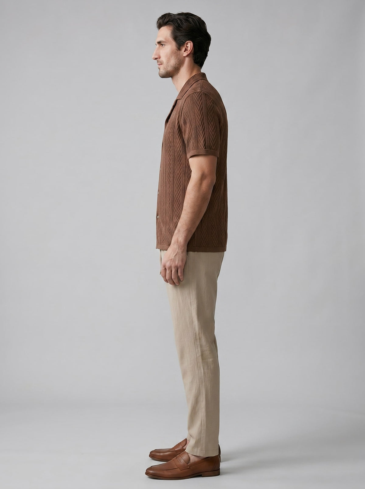 Herren Strickset mit Kubakragen und Hose | Burkhard_2