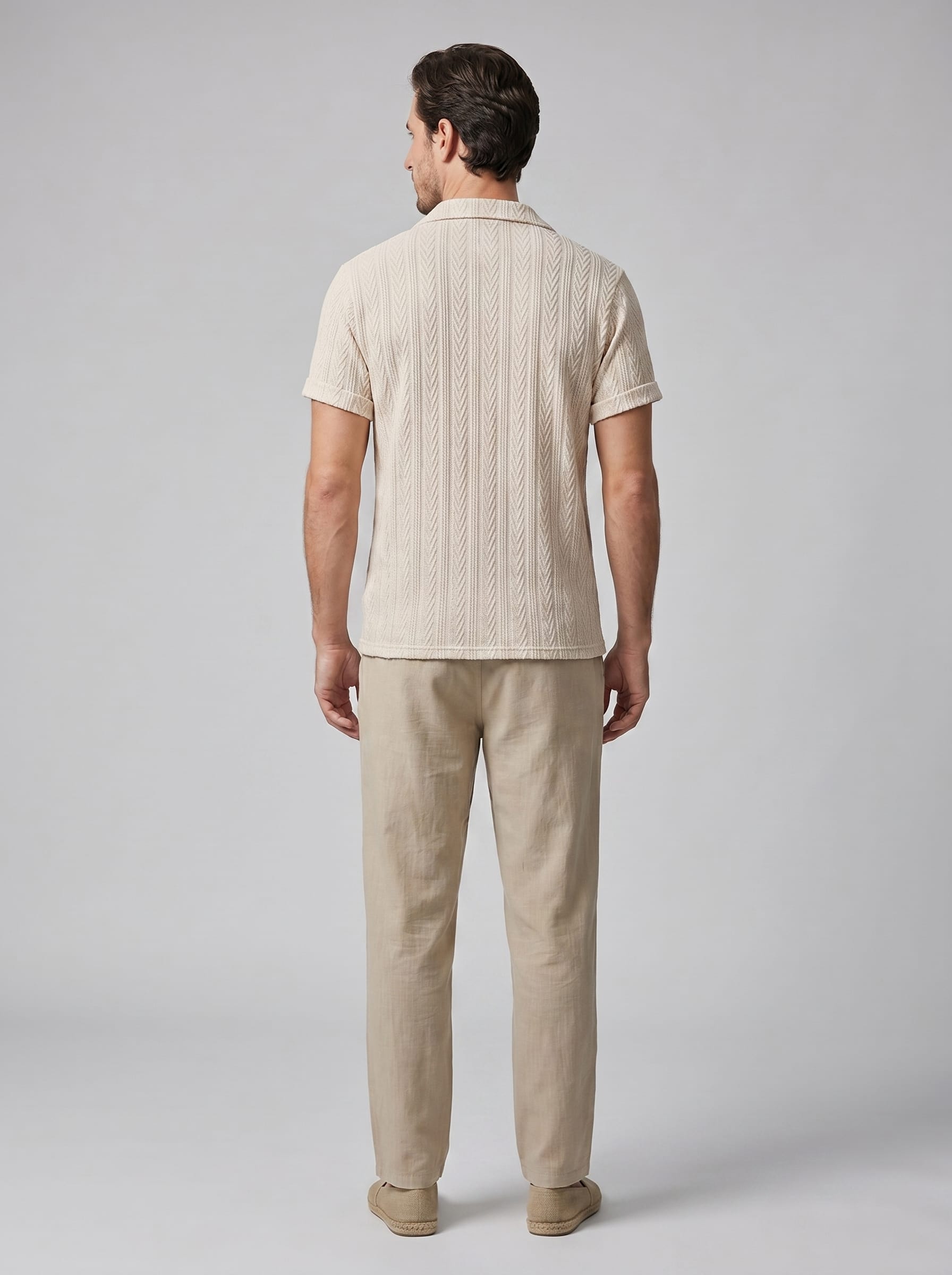 Herren Strickset mit Kubakragen und Hose | Burkhard