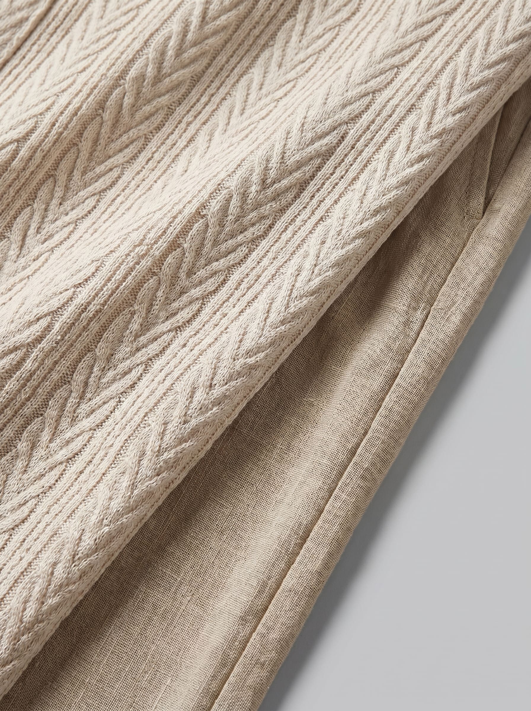 Herren Strickset mit Kubakragen und Hose | Burkhard