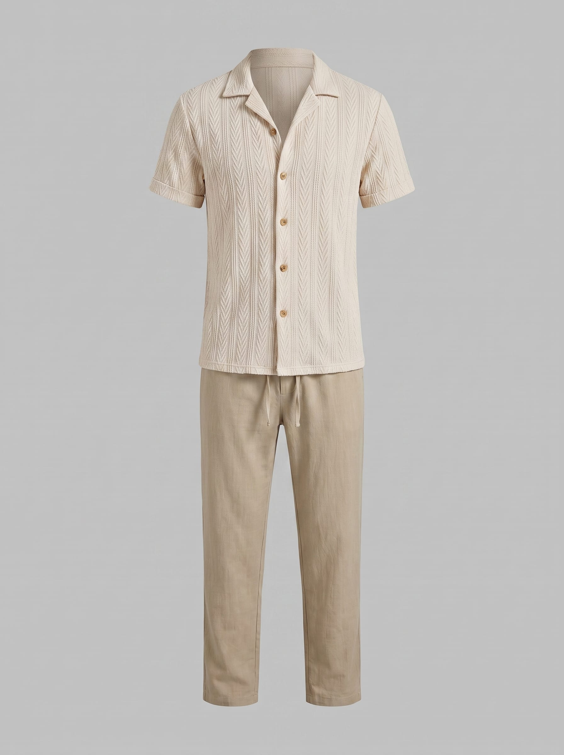 Herren Strickset mit Kubakragen und Hose | Burkhard