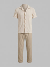 Herren Strickset mit Kubakragen und Hose | Burkhard
