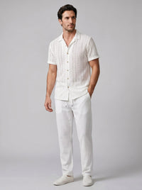 Herren Strickset mit Kubakragen und Hose | Burkhard