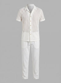 Herren Strickset mit Kubakragen und Hose | Burkhard