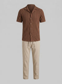 Herren Strickset mit Kubakragen und Hose | Burkhard