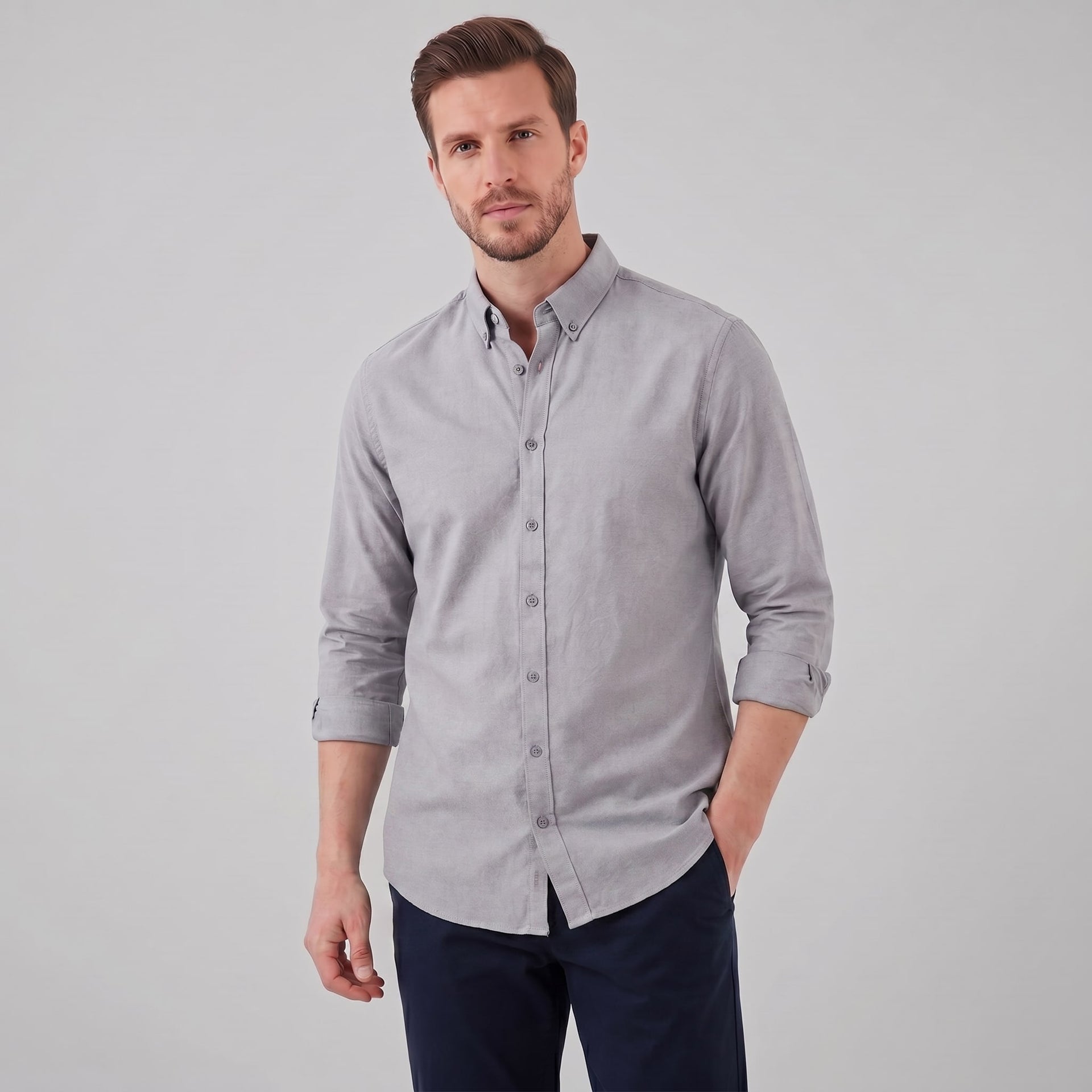 Herren Oxfordhemd Button-Down Regular Fit | Ingo