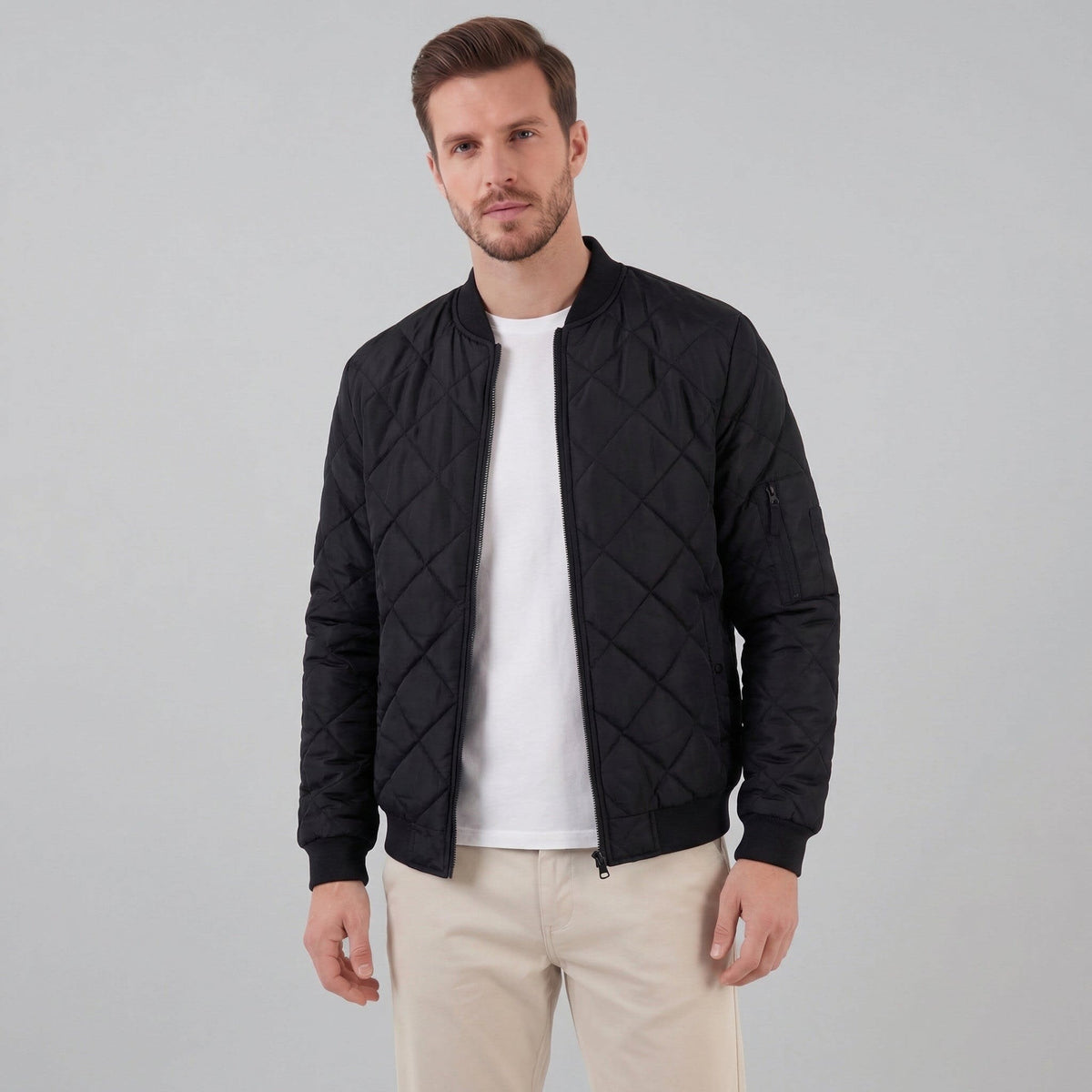 Herren Steppjacke im Bomber-Schnitt mit Rippbündchen | Walter_1