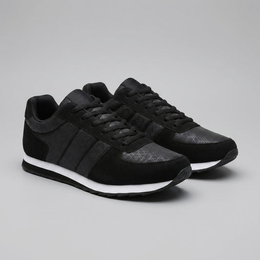 Herren Kunstledersneaker mit grafischem Muster | Frowin_1