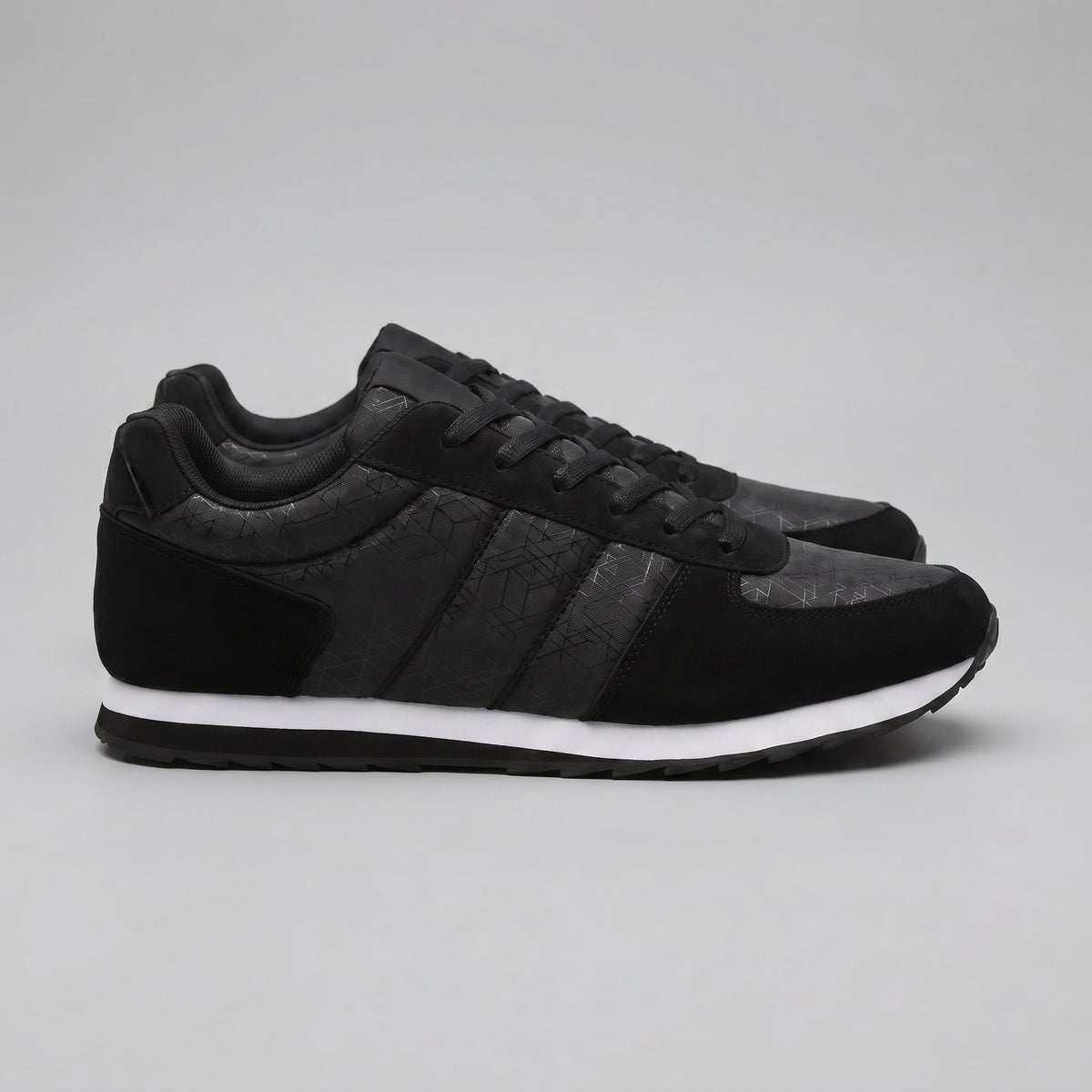 Herren Kunstledersneaker mit grafischem Muster | Frowin_2