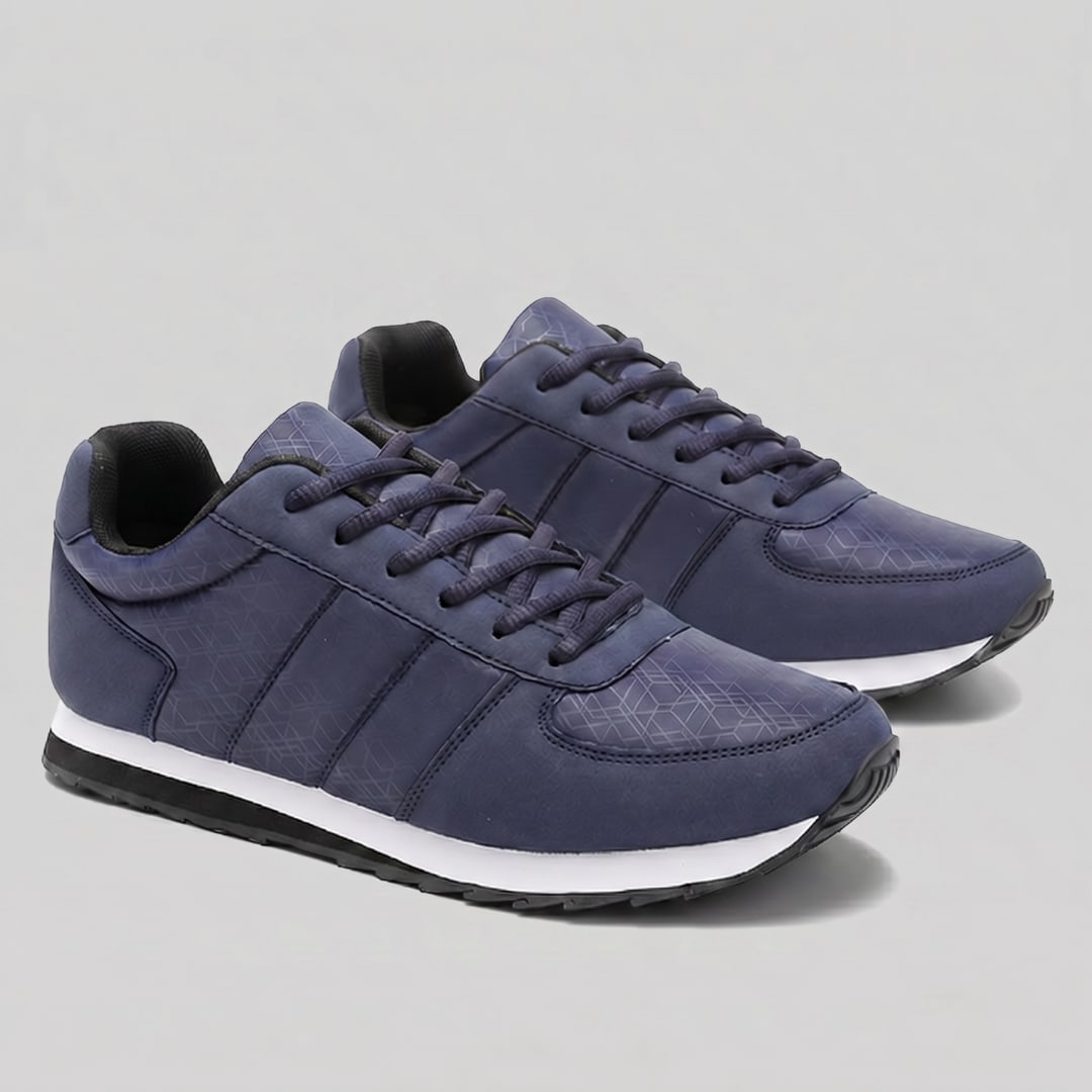 Herren Kunstledersneaker mit grafischem Muster | Frowin_5