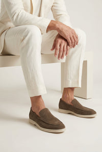 Herren Wildleder-Loafer mit Kontrastsohle | Ingo