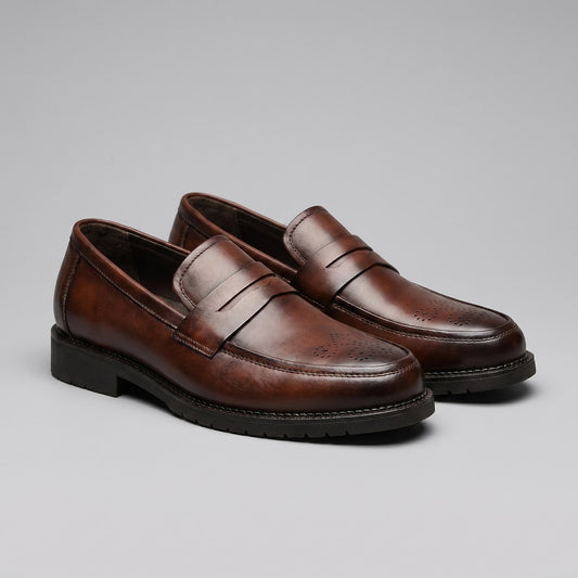 Herren Kunstleder-Loafer mit Lochmuster | Ingolf_1