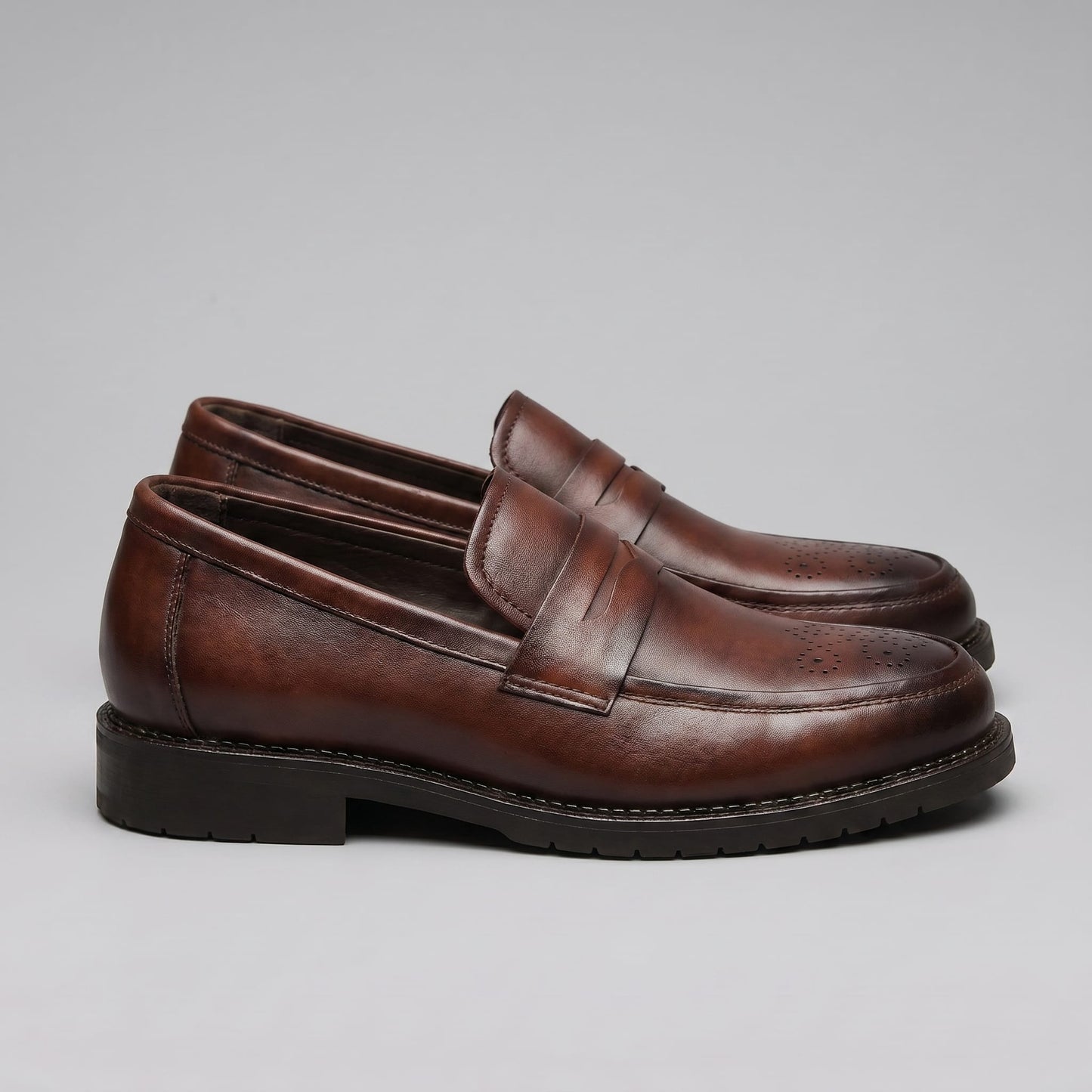 Herren Kunstleder-Loafer mit Lochmuster | Ingolf_4