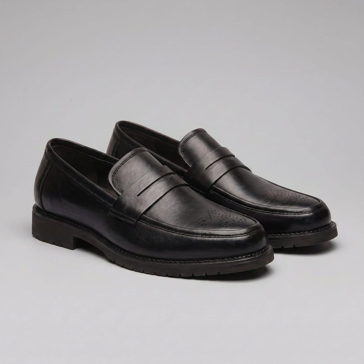 Herren Kunstleder-Loafer mit Lochmuster | Ingolf_5