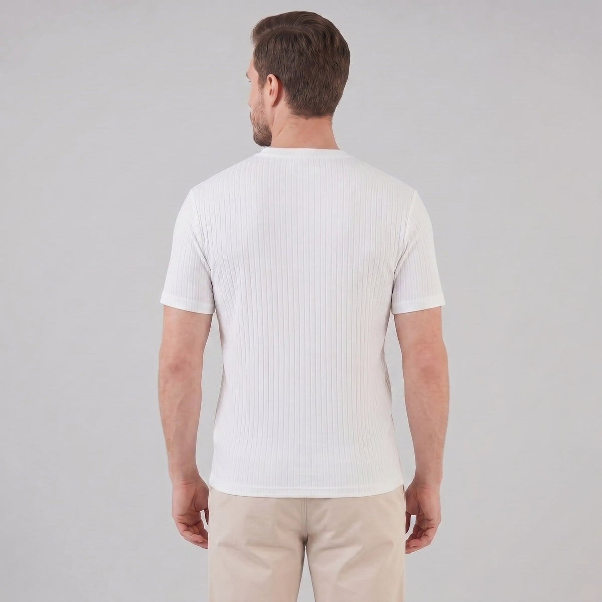 Herren Rippshirt Slim Fit mit Rundhalsausschnitt | Hellmut