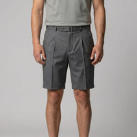 Herren Bundfaltenshorts mit Seitenschnalle | Roman