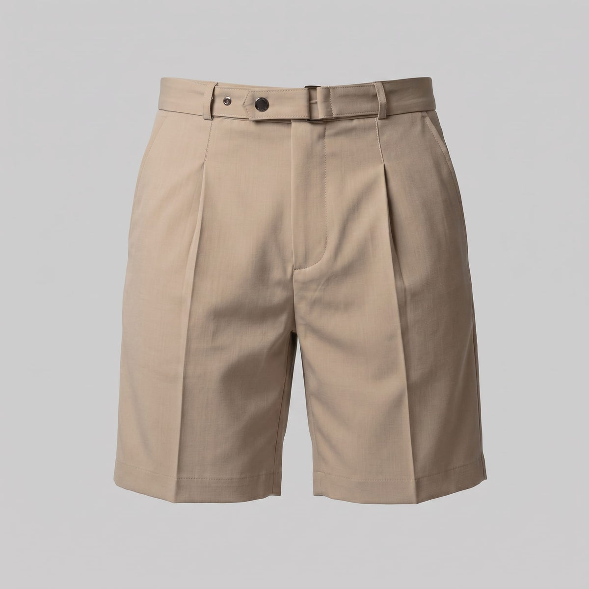 Herren Bundfaltenshorts mit Seitenschnalle | Roman_15