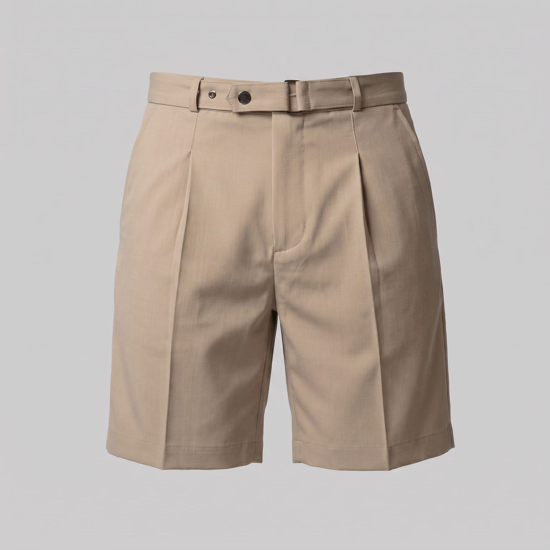 Herren Bundfaltenshorts mit Seitenschnalle | Roman