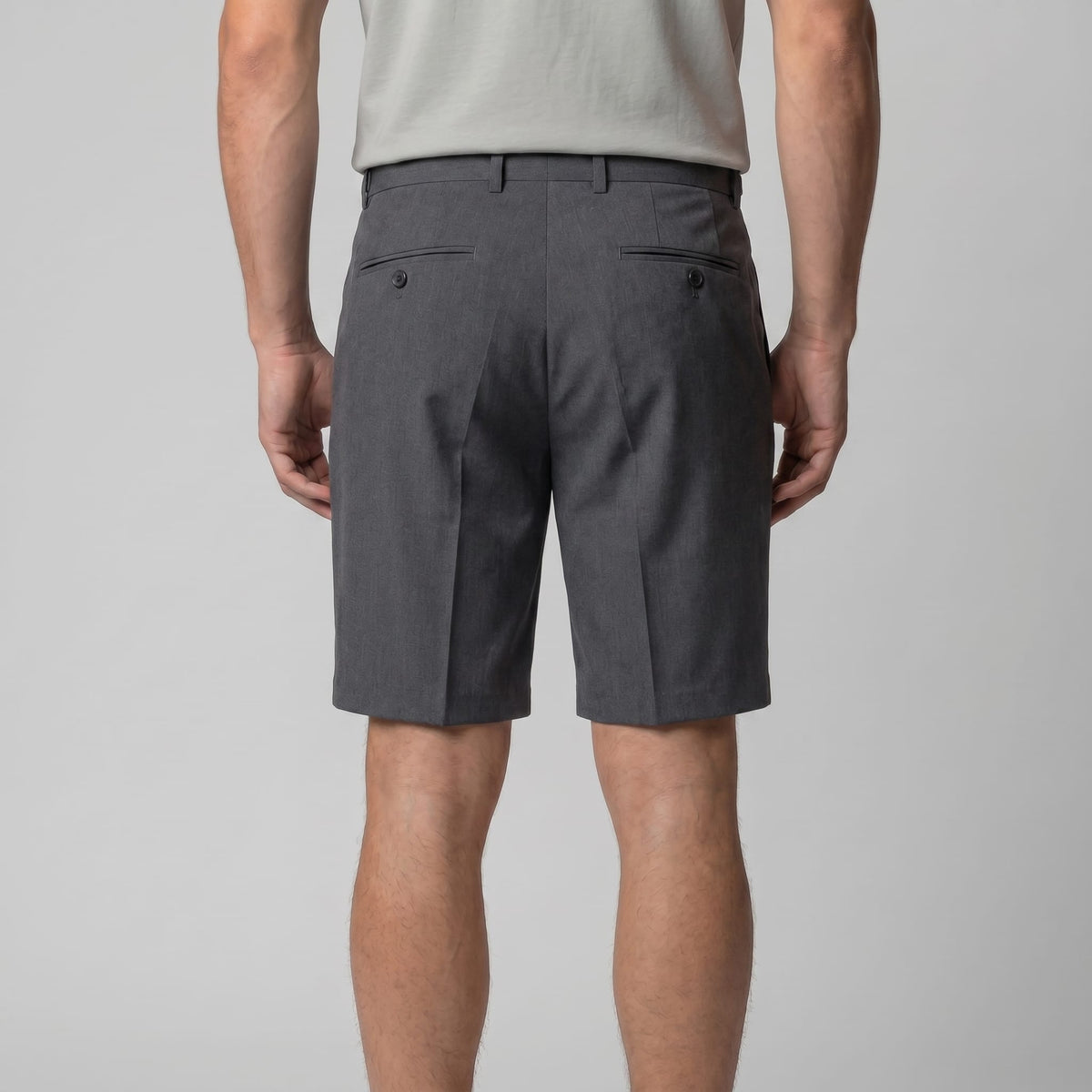 Herren Bundfaltenshorts mit Seitenschnalle | Roman_3