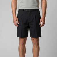 Herren Bundfaltenshorts mit Seitenschnalle | Roman