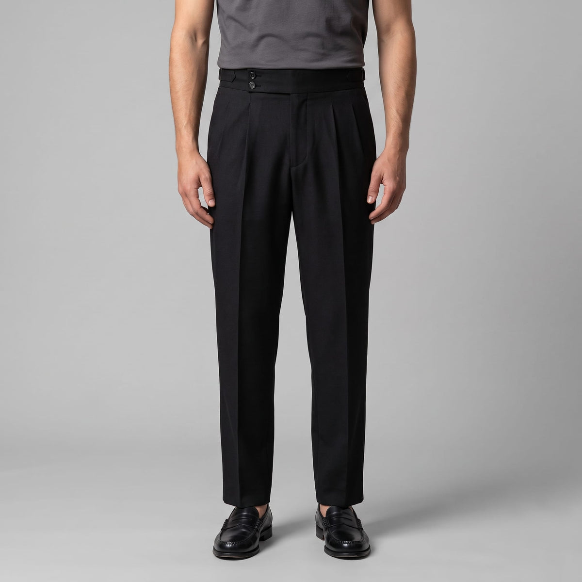 Herren Bundfaltenhose mit Aufschlag | Konrad_1
